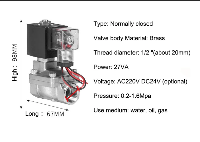 Kostenloser Versand Mit Manuelle Notfall Schalter Edelstahl Hochdruck Magnetventil DN15-50 AC220V DC24V Für Wasser Öl Luft – Detail 13