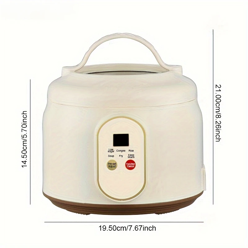 1.8L Electric Rice Cooker Portable MultiCooker Household Rice Pot Non-Stick Smart Low Sugar Cooking Machine for Kitchen and Home 6