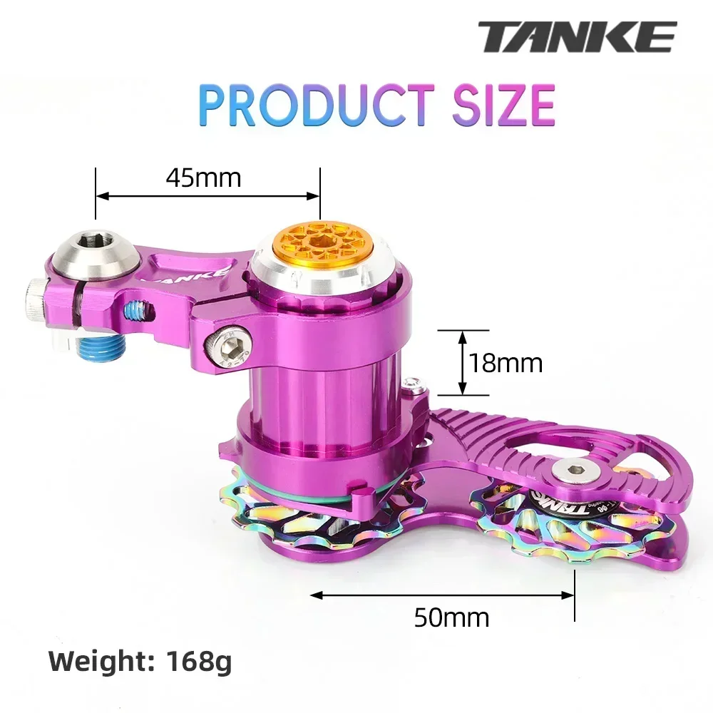Bicycle Chain Tensioner TANKE MTB DJ Single Speed Chain Guide Folding Bike aluminum alloy Accessories CNC Pulley