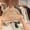 Autumn Winter Children Clothes Solid Baby Long Sleeve Tops Turtleneck T-shirt Fleece Warmth Casual Kid Girl Boy Tops 1
