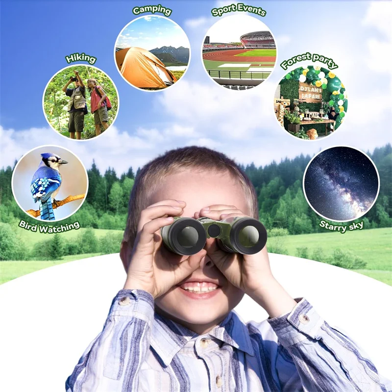 1/2/5pcs Professional Kids Binocular Telescope Children Educational Learning Telescope Bird Watching Folding Optics Telescope
