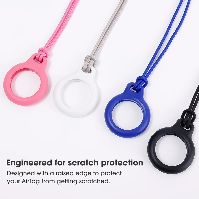 Key Finder Key Chain Locator Secure Holder with Strap For Apple Airtags Protective Cover Bumper Scratch Resistant Keychain For Airtag Tracker Accessories