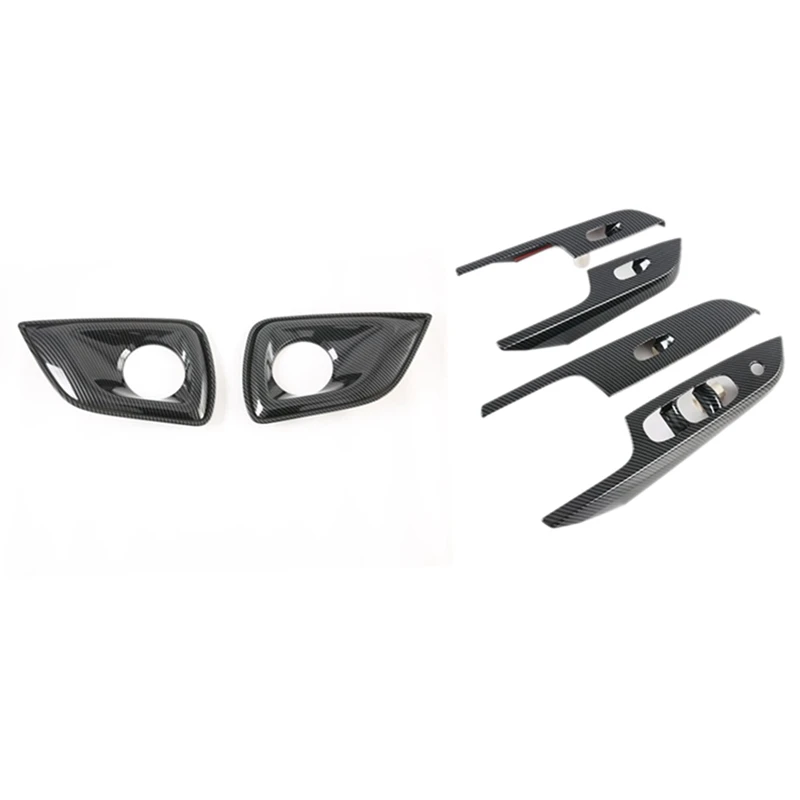 

For Nissan Navara NP300 2016-2021 Window Glass Lift Switch Button Panel Cover & Car Front Fog Light Lamp Cover