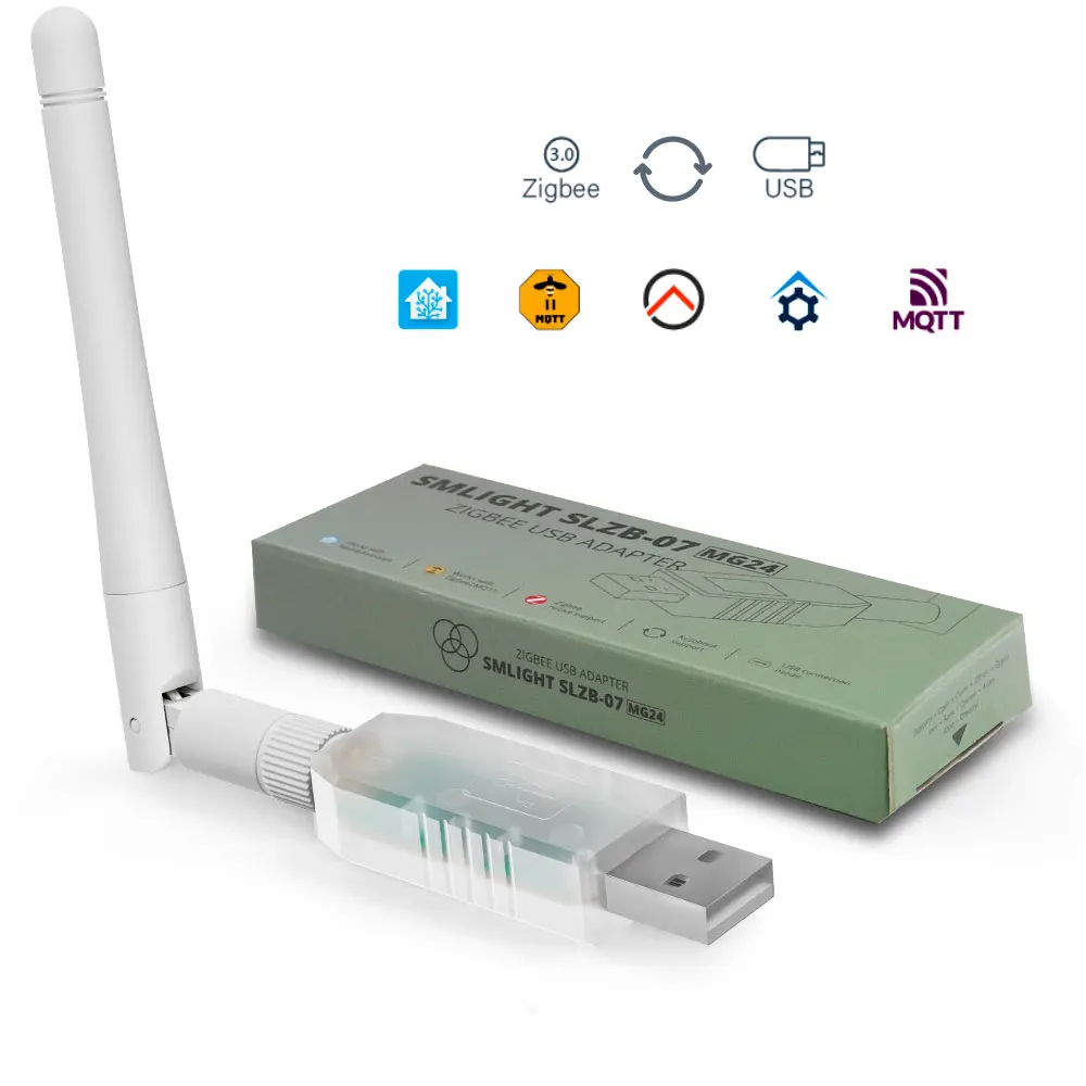 SMLIGHT Zigbee 3.0 SLZB-07MG24 Smallest Thread/Matter Zigbee2MQTT USB Adapter Support Works With Zigbee2MQTT Home Assistant ZHA zigbee adapter