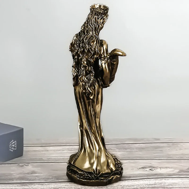 3 specifications Handmade Realistic Copper Resin Statues Home & Cashier & Office Decor Ornament Wealth Goddess Sculptures Gifts