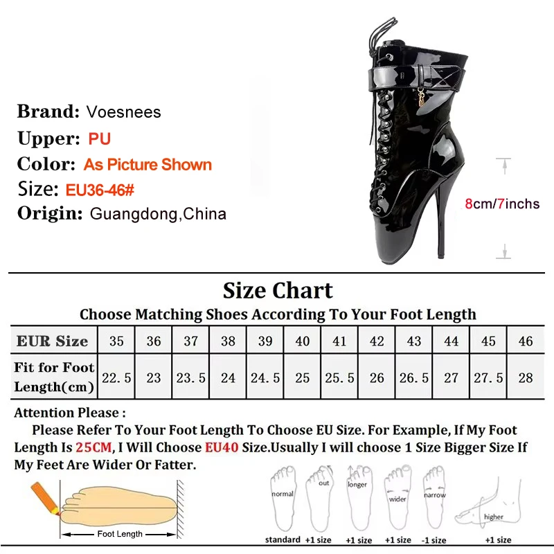 7Inch Stiletto Ankle Belt Strap White Short Boots 18CM Super High Heel Fetish Sexy Shoes For Women Pointed Ballet Boots Size 46