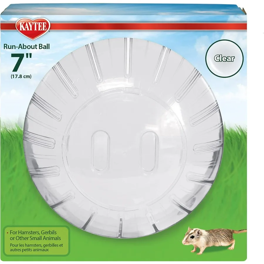 7 Clear RunAbout Exercise Ball for Pet Hamsters Gerbils Safe Transparent and Durable Indoor Activity Solution for Small Rodents 6