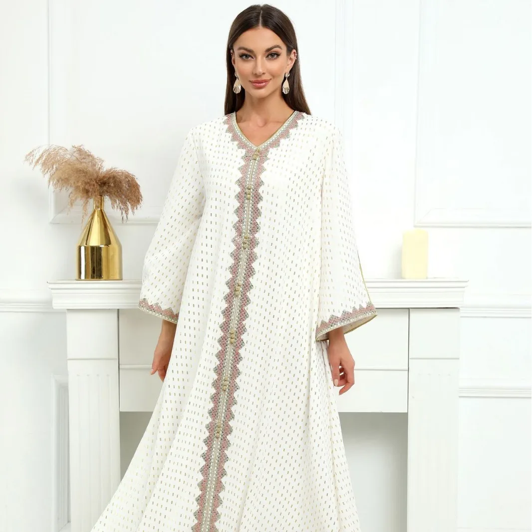 Elegant Morocco Party Dress Muslim Abaya Jalabiya Long Sleeve Abayas for Women Dubai Turkey Islam Kaftan Robe Vestidos Largos