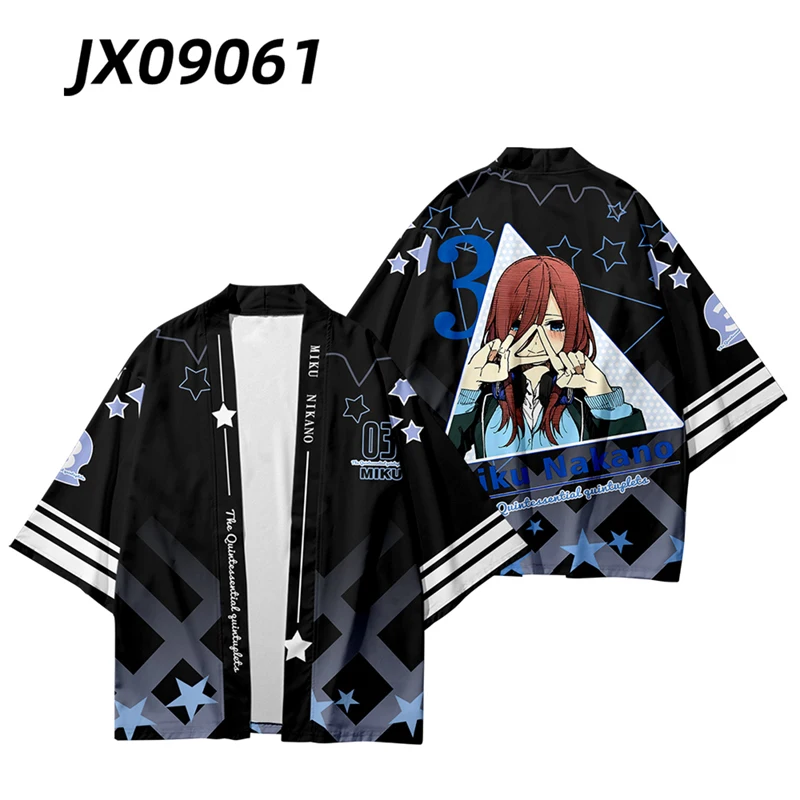 Anime The Quintessential Quintuplets Nakano Miku 3D Ʈ Ƽ,      Ƽ ׷ Ƽ ڽ