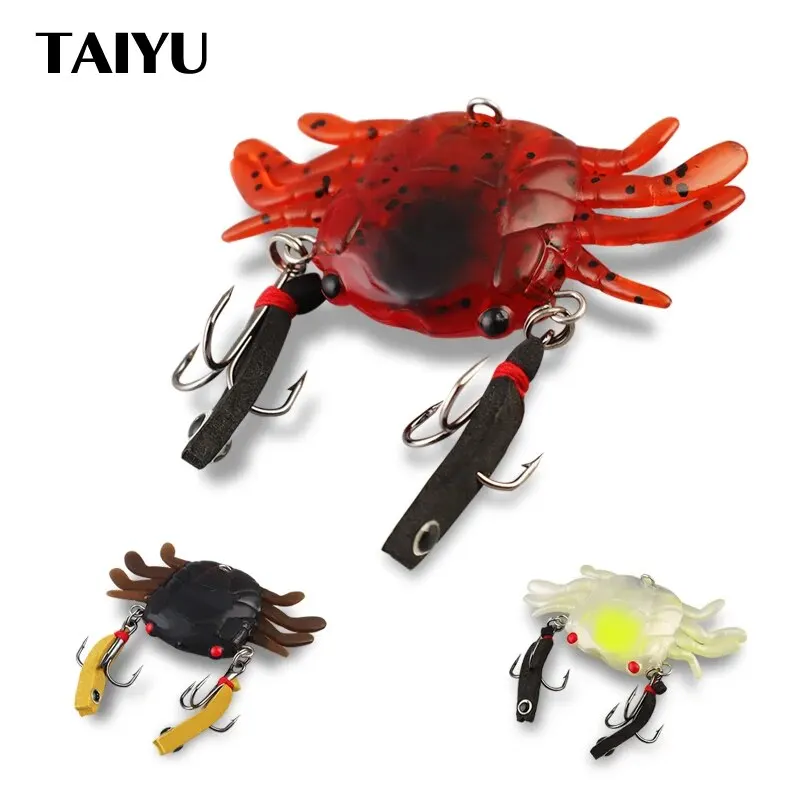 Taiyu Bionic Crab Angel köder 6g 13g Silikon Weich köder gefälschte Köder für Tintenfisch Tintenfisch Angeln Jig Kopf lockt Seefisch gerät