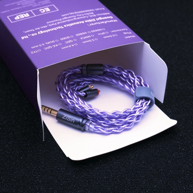 ZiSin-27 4-Core Litz HIFI Earphone Upgrade Cable With 3.5/4.4mm IE900 2PIN MMCX QDC TFZ For M5 Olina Fudu DZ4 Quintet F1 Pro