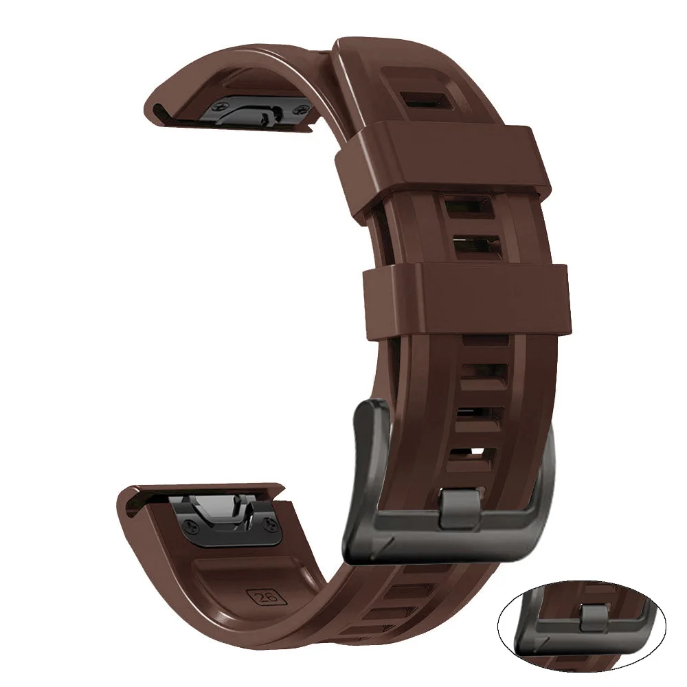 Enhanced Silicone Sport Strap - QuickFit 26/22mm, Universal Fit