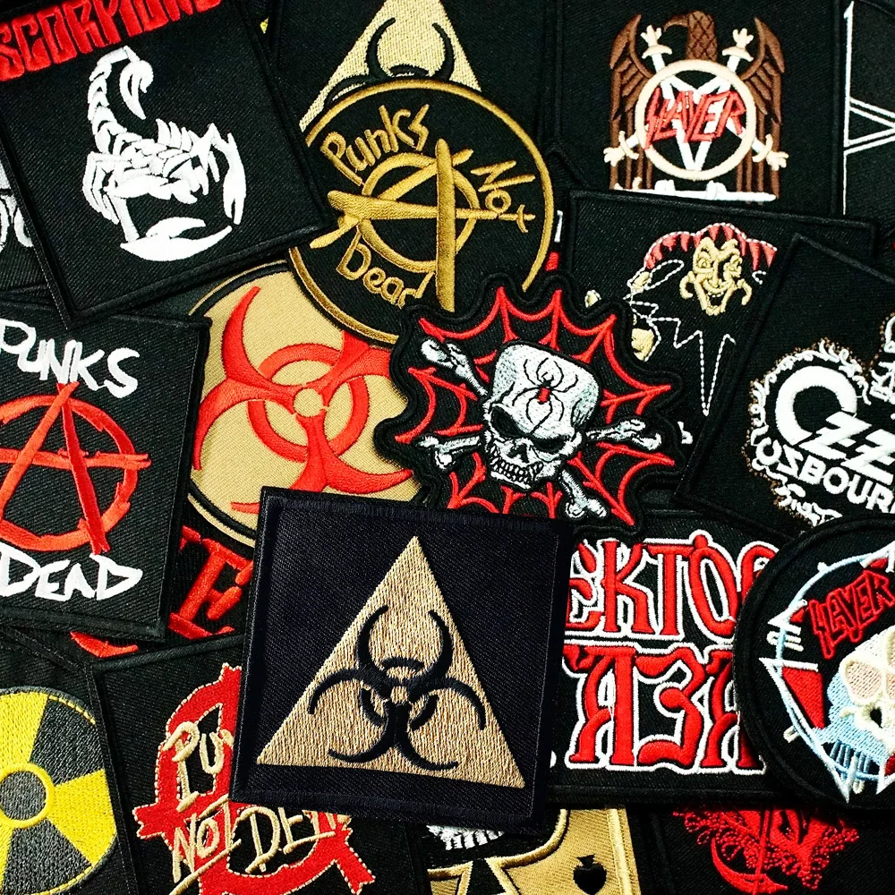 

ROCK BAND Iron-On Patches Clothe Embroidery Applique Sewing Supplies Decorative Badges Classic Nostalgia Music Popular