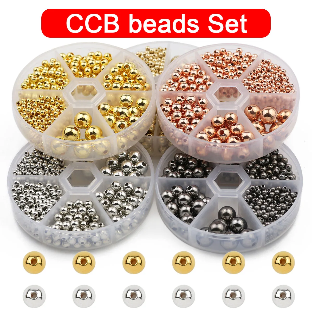 550pcs-2-10MM-CCB-Silver-Gold-Color-Smooth-Round-Loose-Beads-Spacer-DIY ...