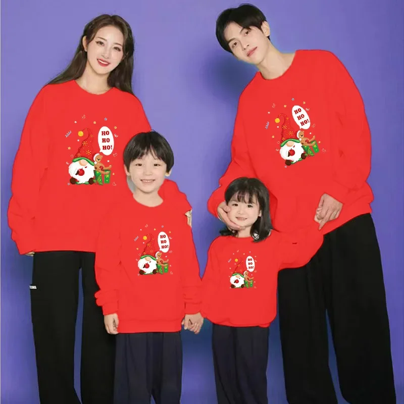 thumbnail image 4 of Sudadera con estampado navideño de familia, traje a juego, jersey para madre, padre, hija e hijo, camisa de aspecto familiar de invierno, 4 of 5
