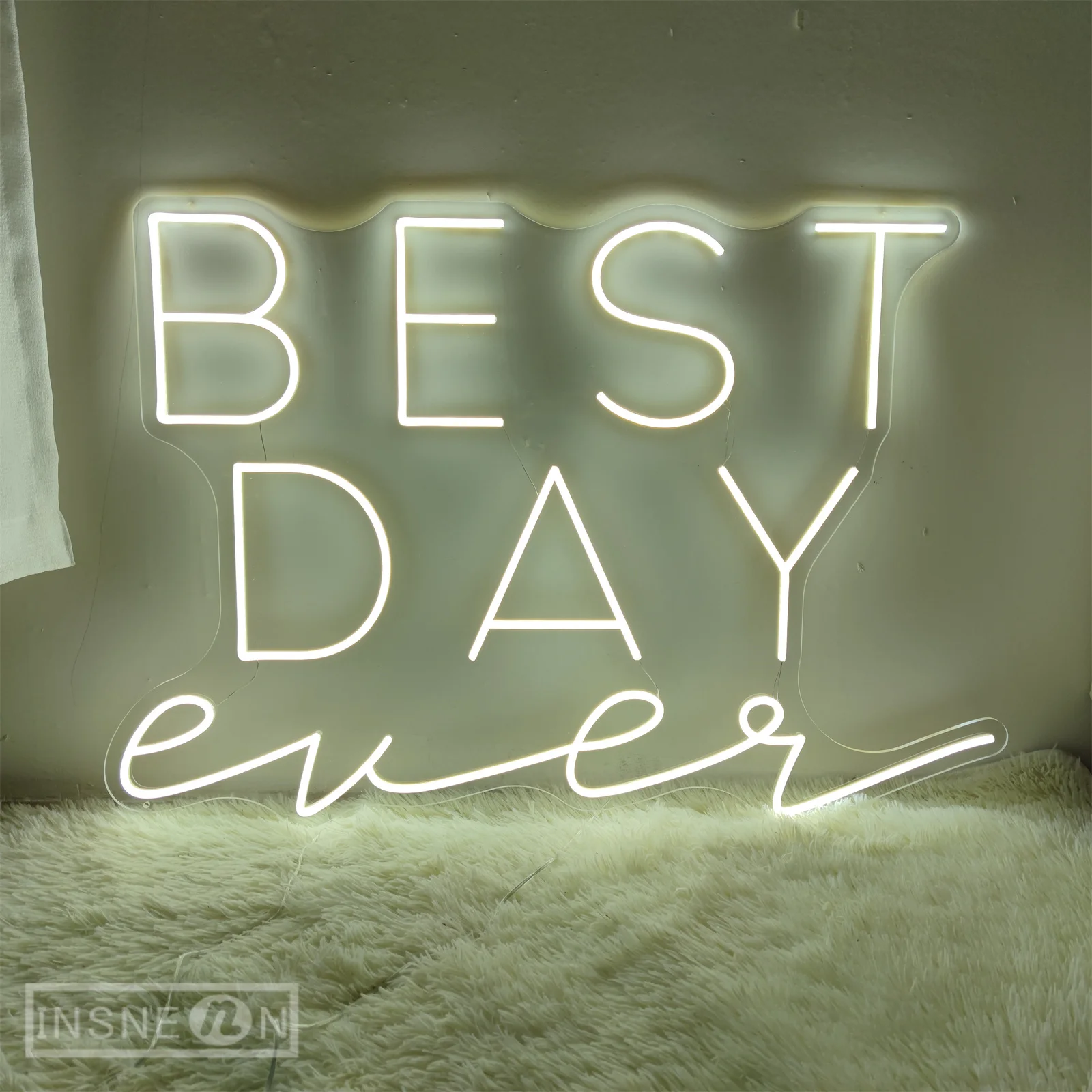 

Best Day Ever LED Neon Light Up Signs for Room Bedroom Wall Decor Wedding Birthday Party Bar Pub Club Decoration Neon Sign USB