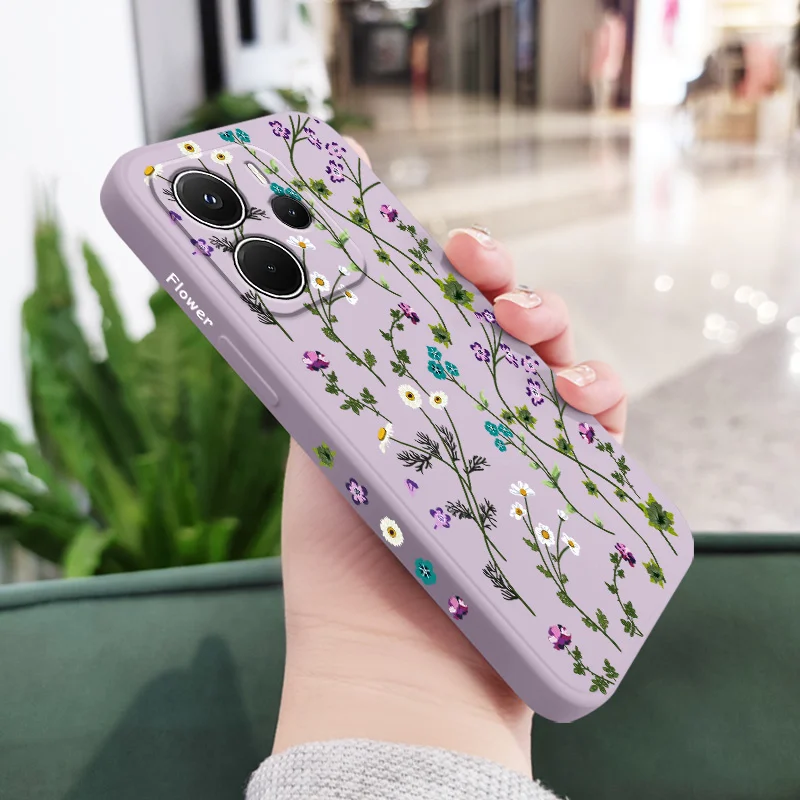 Floral Vine Liquid Silicone Phone Case