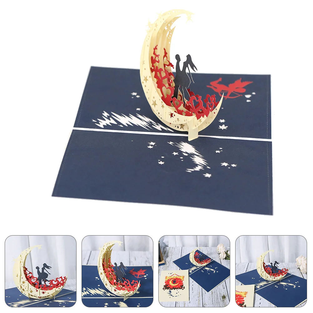 Ornament Cards Couple Envelope 3d Blessing Wedding Commemorative Party for Greeting Lovers