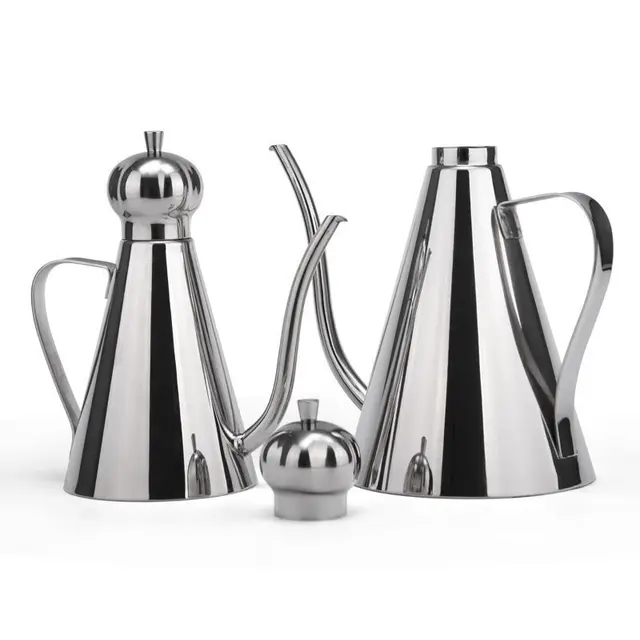 Contenitore per la conservazione dei condimenti Dispenser per aceto di olio d'oliva in acciaio inossidabile Bottiglie per condimenti per condimenti Accessori da cucina 3