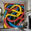 2pcs, spring summer Curtains Vibrant racing track Sheer Curtains Versatile Polyester Decorations Outdoor Perfect for Bedroom, 1