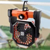 USB Portable Rechargeable Adjustable Speed Lantern Camping Fan With Led Lights For Tent 7800mAh Battery Operated Powered 6