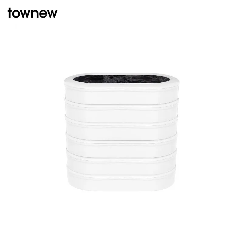 Townew T3 (6 Pcs) Recyclable Refill Ring Replacement Cassettes Garbage bags For Smart Trash Can trash bags,disposable trash bags,garbage bags