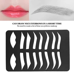1 Set Eyebrow Shape Stencils Template Fashionable Eye Brow Lip  Shaping Kit Grooming Defining Makeup Template Reusable Tools