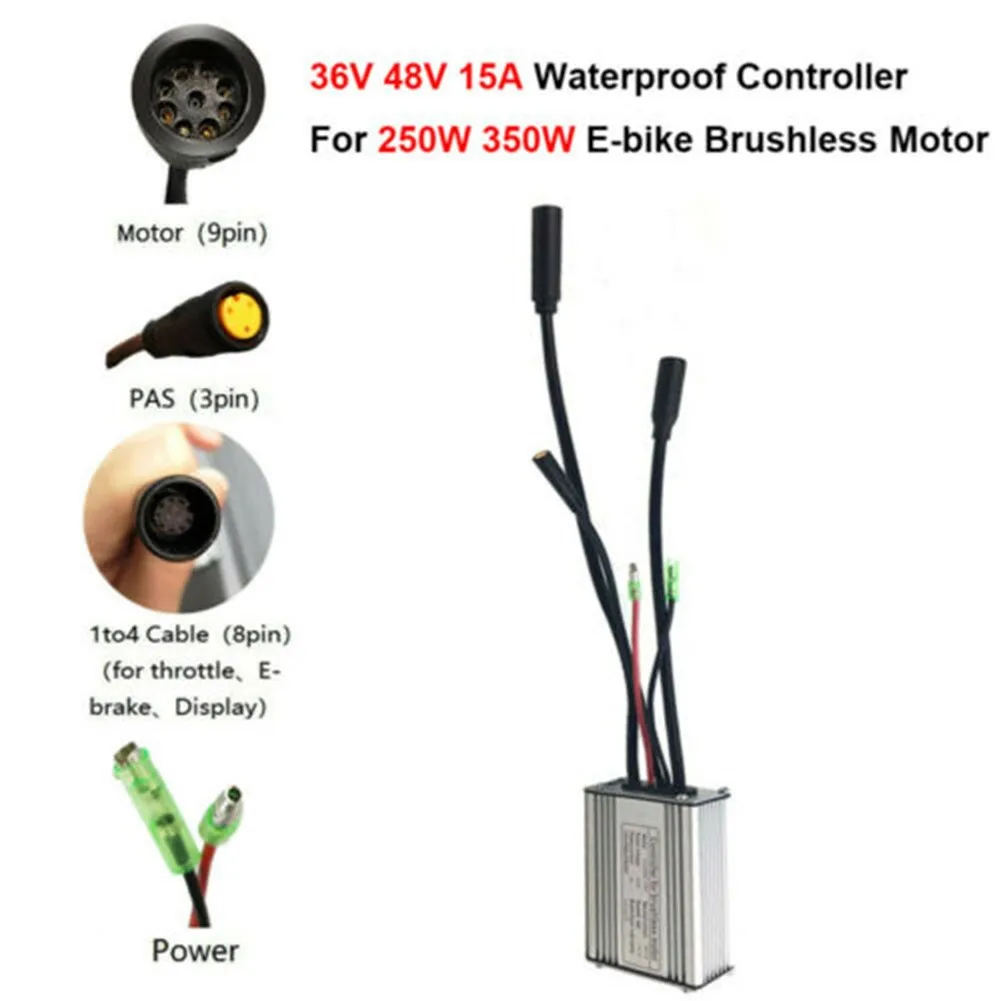 

Portable and Waterproof Controller Perfect Companion for 3648V KT15A Ebike Bicycle with For 250W Brushless Motor