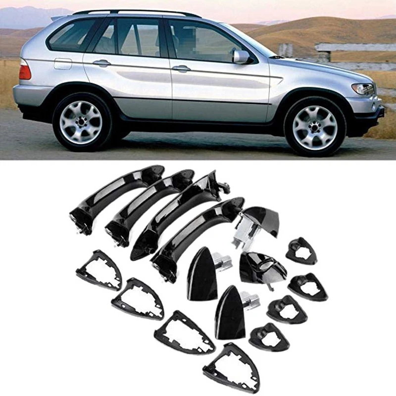 

Car Exterior Accessories Front Rear Left Right Outer Door Handles For Bmw X5 E53 2000-2006 51218257737 51218257738 Parts