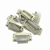 Pinces à 9 Dents pour Extensions de Cheveux, Peigne à Pression, Petit Accessoire pour Perruque, Beige, Marron, Noir, 24 Pièces 3