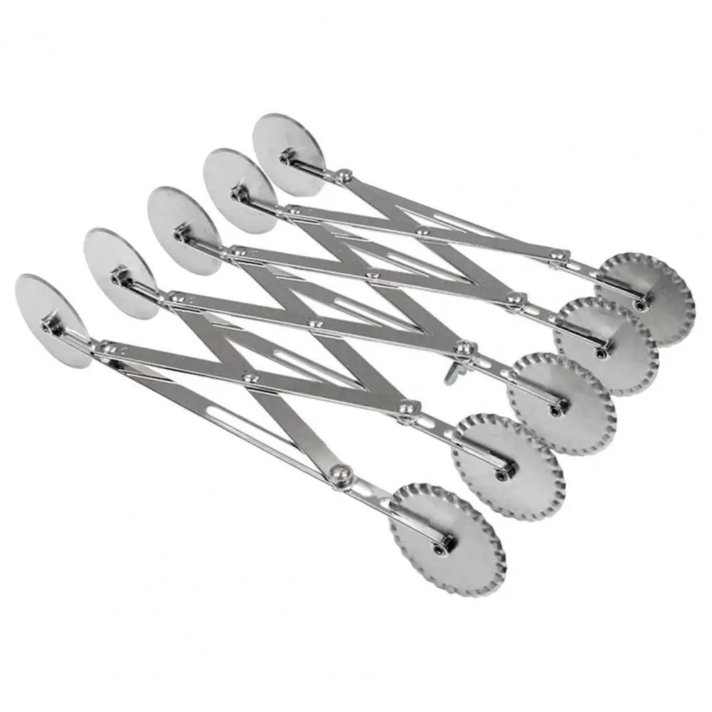 Durable Pizza Cutter Sharpened Labor-saving Round 2 Heads 3/5/7 Wheels Quickly Slice Pasta Wheel
