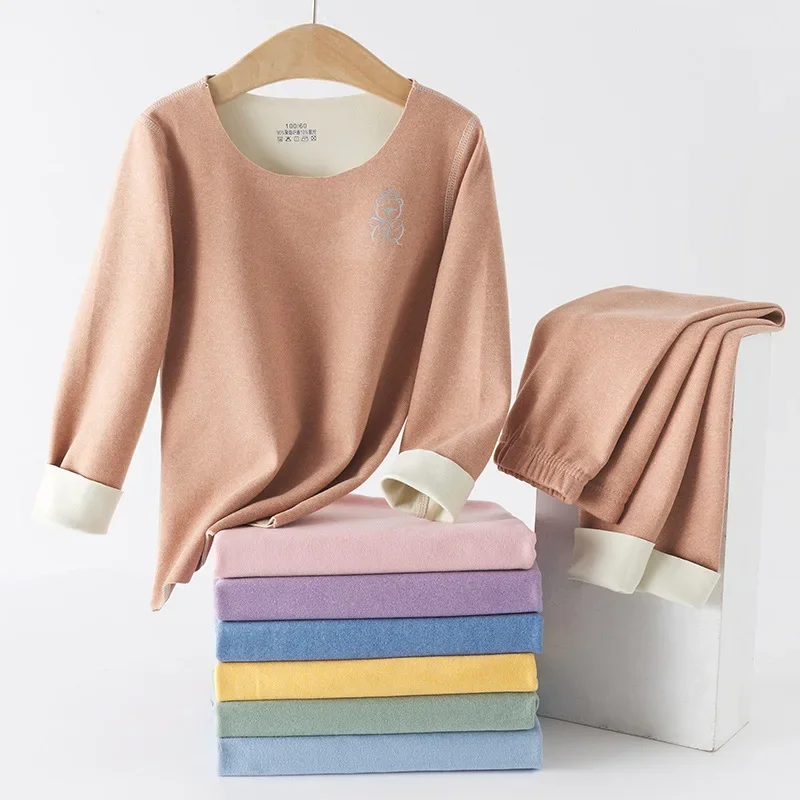 Thermal Underwear for Boys Fleece 37&deg;C Constant Temperature Warm Two Pieces Children Winter Clothes Set Teenage Kids Long Johns kids clothing set