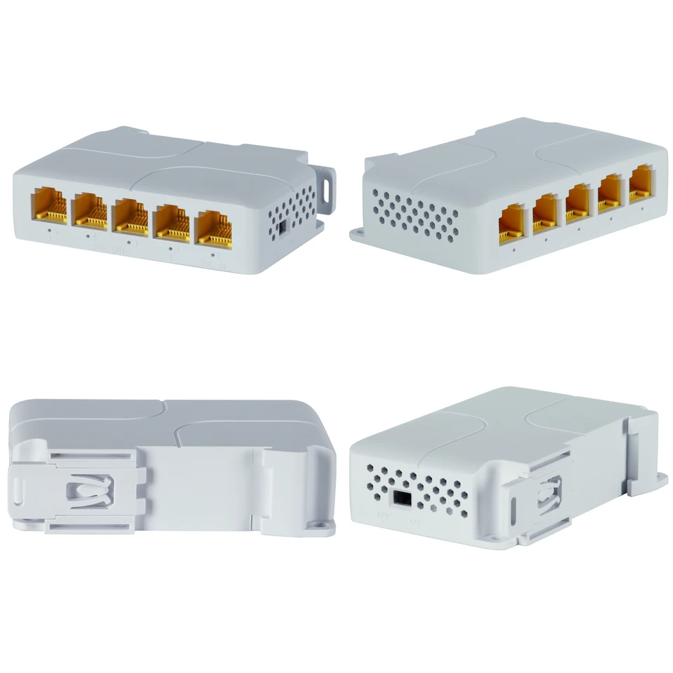 IPCamPower POE Powered 2 Port Switch & Network Cat5 Cat6