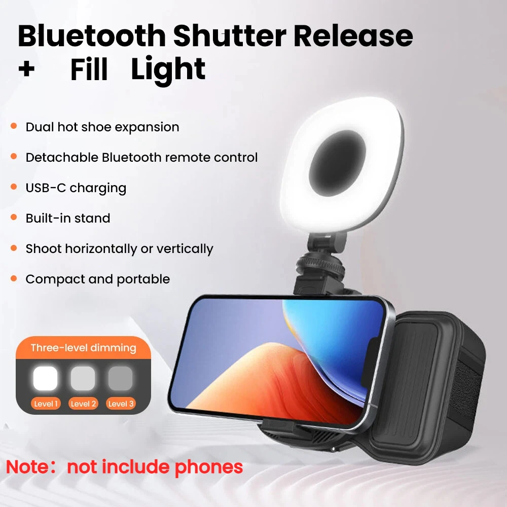 Wireless Bluetooth Stabilizer with Selfie Controller & Fill Light