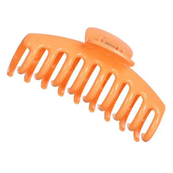 Hot Sale Solid Color Claw Clip Large Barrette Crab Hair Claws Bath Clip Ponytail Clip For Women Girls Hair Accessories Gifts orange-11cm