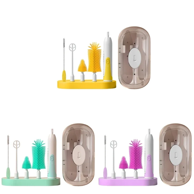 

Набор щеток для детских бутылочек, безопасный электрический очиститель для бутылочек для кормления, простой инструмент для с для