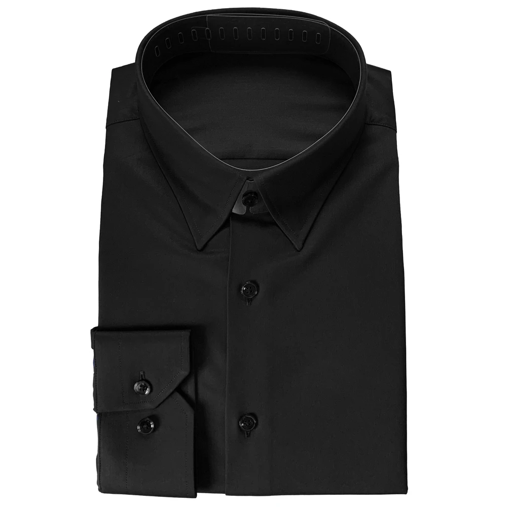 LuxuryCustomShirtCustomClothingBlackMensDressShirtsForMen
