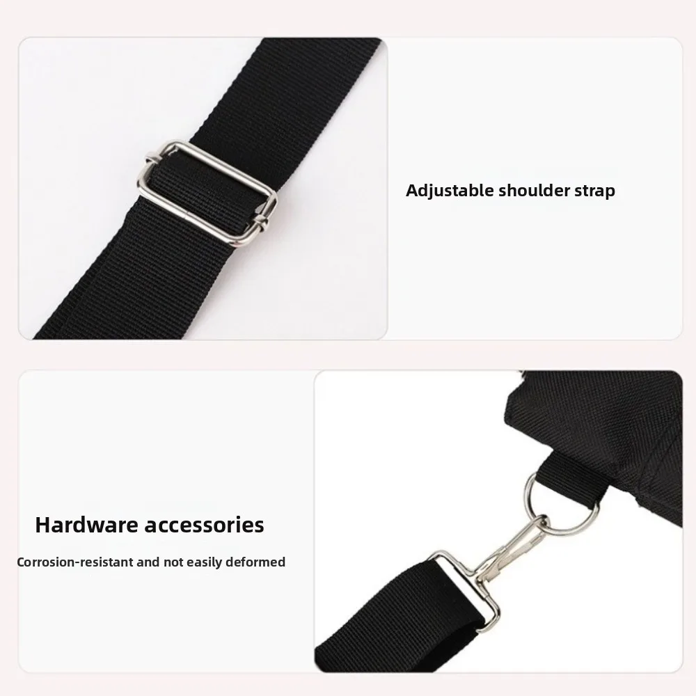 Portable Baby Stroller Storage Bag Multifunction Black Baby Pram Hanging Bag Waterproof Large-capacity Mommy Shoulder Bag