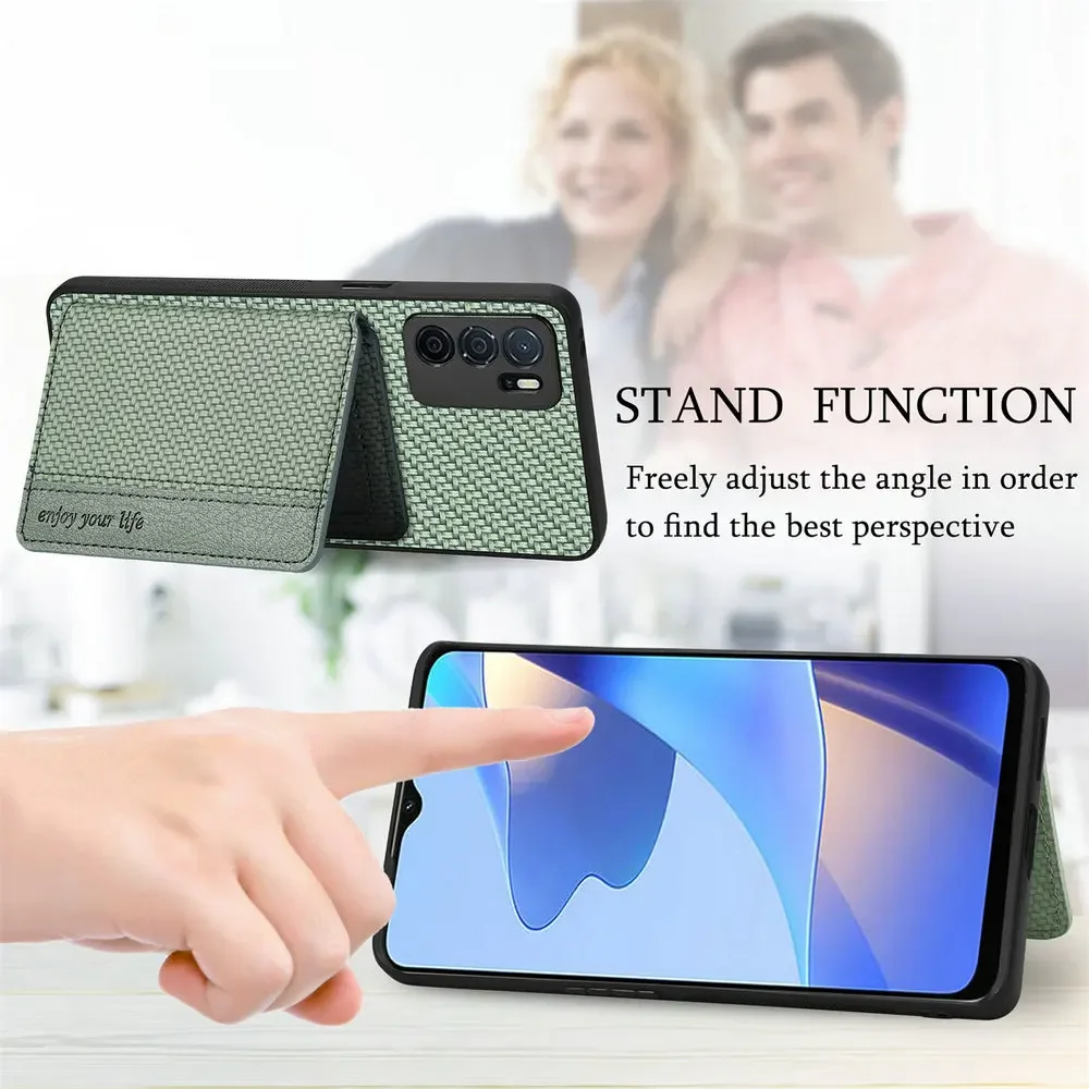 Leather RFID Wallet Card Holder Phone Case with Magnetic Closure