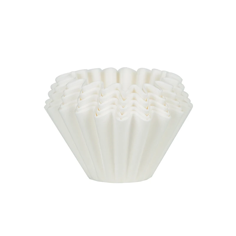 נייר סינון לקפה בצורת קערה, צבע לבן, ניתן לשטיפה ביולוגית, מתאים לשימוש בבית