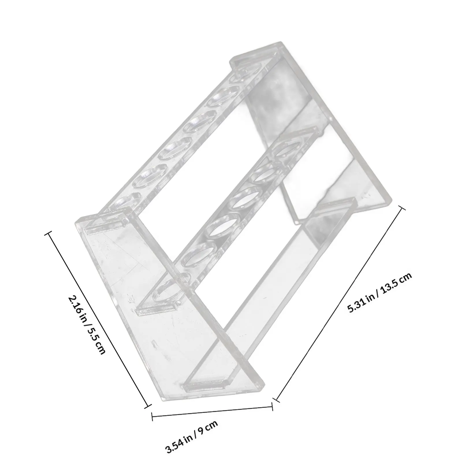 테스트 튜브 랙 아크릴 솔리드 10Ml 용량 안정적인 투명 이중층 디자인 실험실 테스트 튜브 홀더 보관 주최자