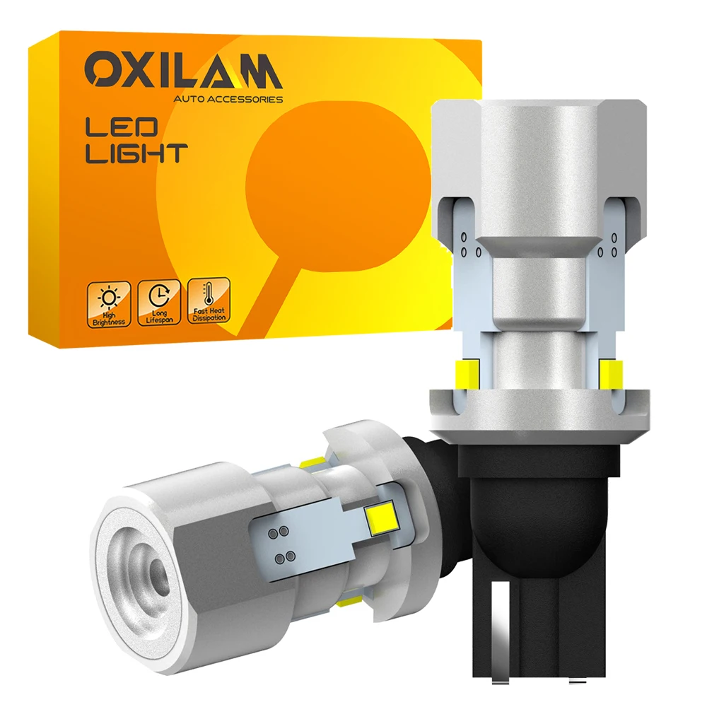 

OXILAM 2Pcs 1200LM T15 W16W LED Canbus Error Free 912 921 LED Bulb Back Up Reverse Light High Power Super Bright 6500K T16 LED