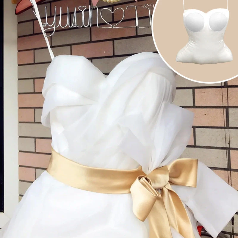 Manichino da negozio di abbigliamento per abiti da donna, modello 3D con imbottitura morbida, supporto per vetrina, espositore per abiti da sposa. - immagine 2