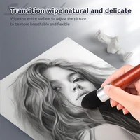 Ручка для смешивания художника, моющаяся губка для натирания эскизов, кисть, многоразовые художественные блендеры для рисования, инструменты для коррекции, осветления и бликов — изображение 5