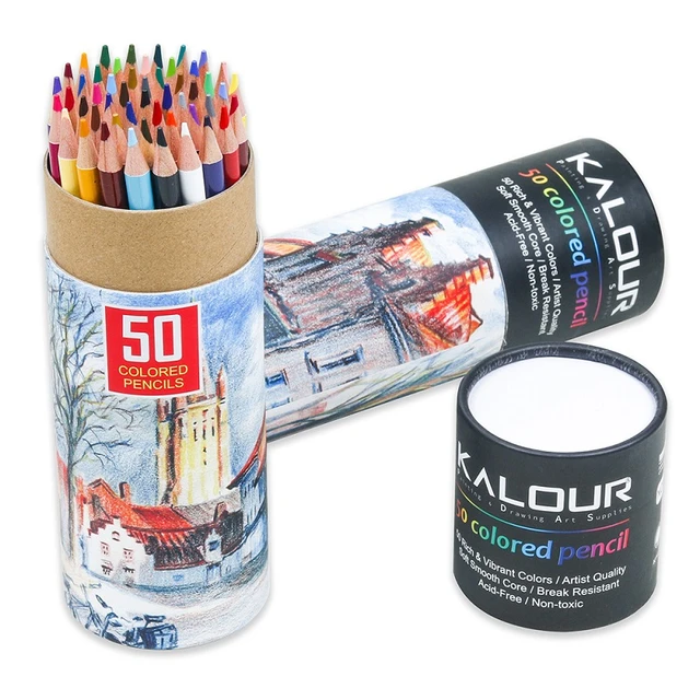 KALOUR 50 Pack Drawing Set Sketch Kit Pro,Art Sketching Supplies