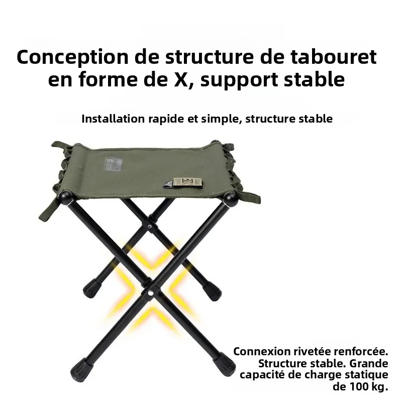 Tabouret tactique pliant Mounthiker - Siège ultra-léger pour pêche et camping outdoor