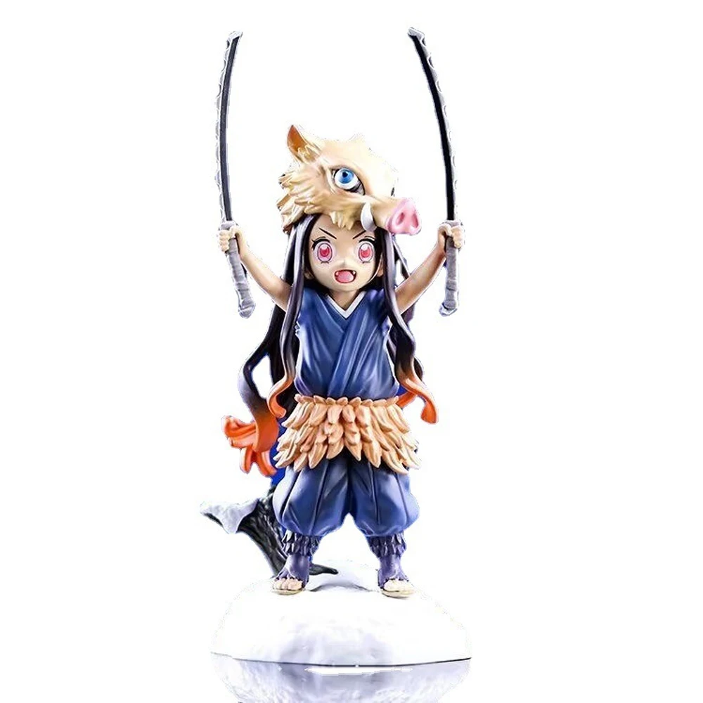 

Bandai Demon Slayer Q-Version Kamado Nezuko Cos Hashibira Inosuke 19.5Cm Anime Collectible Toy Decoration Model New In Stock