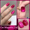 BORN PRETTY Pink Red Cat Magnetic Gel Nail Polish 10ml Jelly Amber Gorgeous Color Soak Off UV LED Semi Permanent Gel Nail Art 3