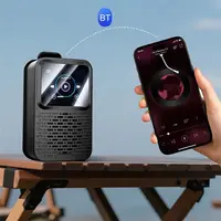 T10C!Alarm Clock Smart Speaker Wearable IPX5 Waterproof Smart Screen Powerful Bass Subwoofer Touch Screen Wireless Player Black - Image 3