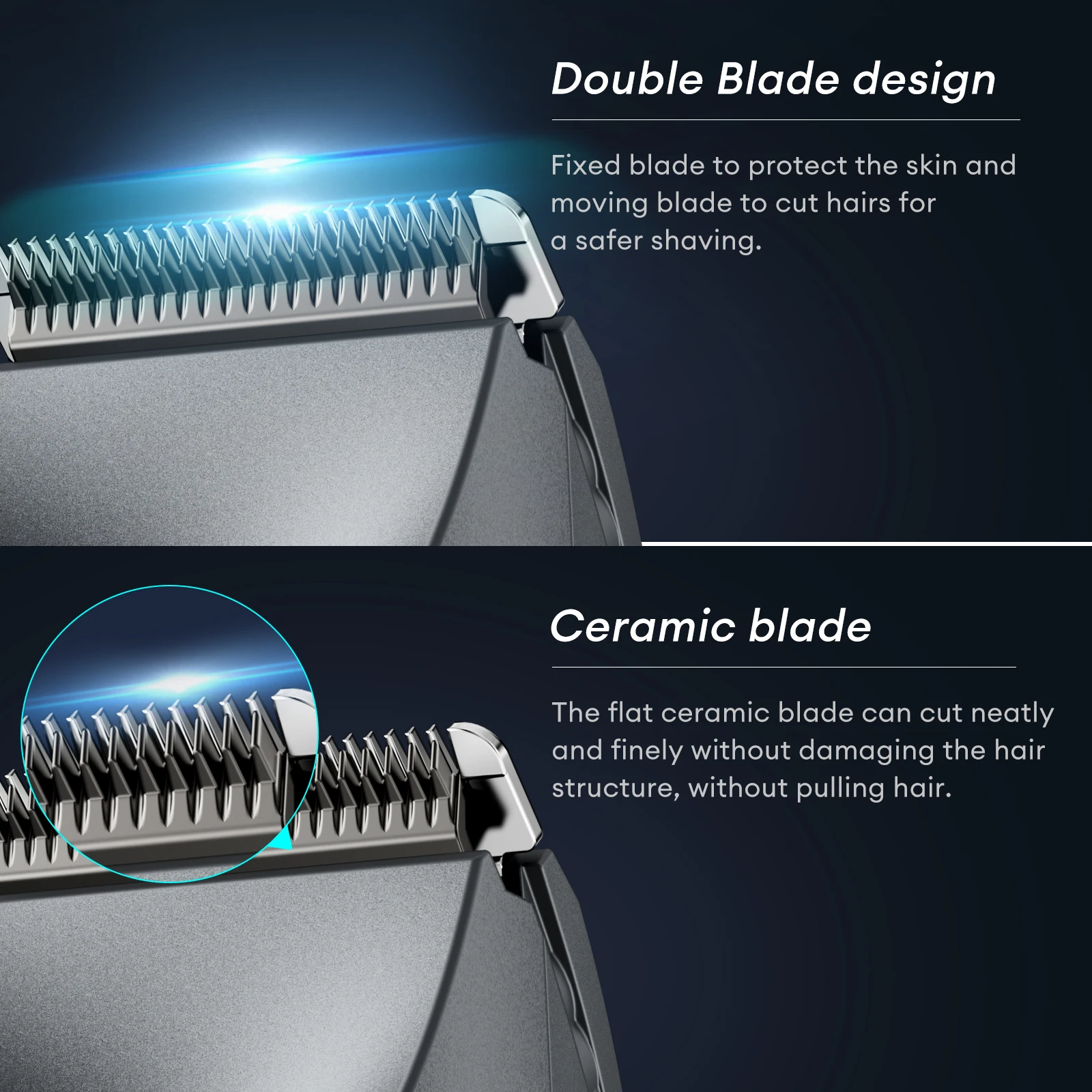 Kensen S10 Electric Body Hair Trimmer for Men Body Groomer Bikini Waterproof Hair Shaver Replaceable Ceramic Blade Head Clipper 2